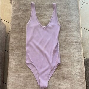 Lavender Ribbed Bodysuit
